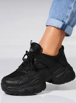 Adidași damă Piele Ecologica Negru Halaya