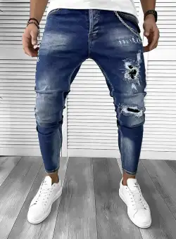 Blugi barbati conici albastri 352 H9-3