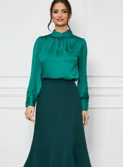 Bluza Isabela verde din voal