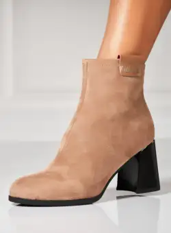 Botine dama Imblanite Kaki din Piele Ecologica Intoarsa Sehna