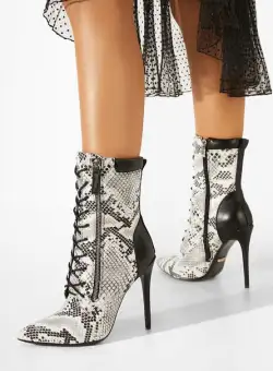 Botine elegante gri Vittoria