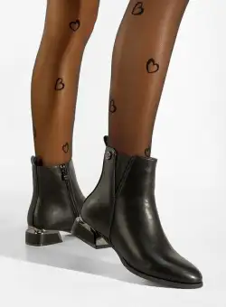 Botine elegante negre Melinia