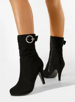 Botine elegante negre Sama V2