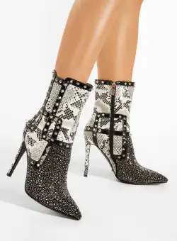 Botine elegante negre Spezia