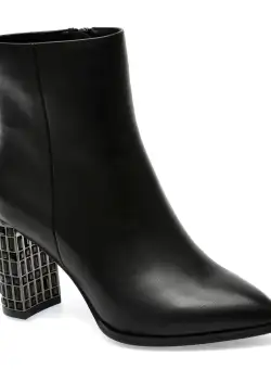 Botine EPICA negre, K799, din piele naturala