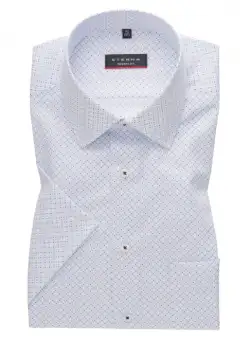 Camasa blue, modern fit, pentru barbati, 100% bumbac, maneca scurta, model 4148 12 C19P Eterna