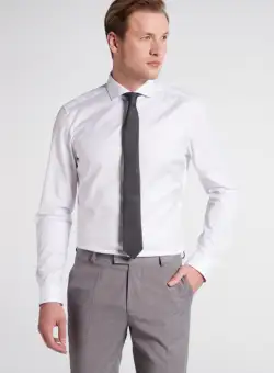 Camasa COVER alba, super slim, pentru barbati, 100% bumbac, maneca lunga, model 8817 00 Z182 Eterna
