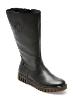 Cizme RIEKER negre, Y3462, din piele naturala