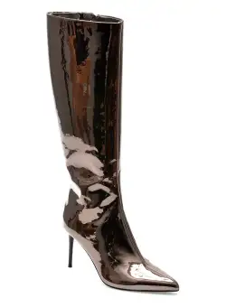 Cizme Steve Madden argintii, LOVABLE, din piele ecologica