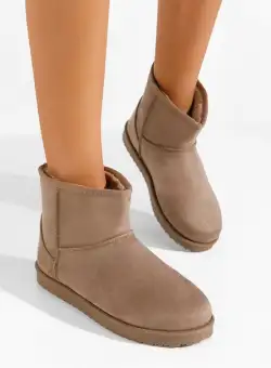 Cizme tip ugg Ribeira kaki