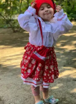 Costum Traditional Fetite 0-12 luni Model VII