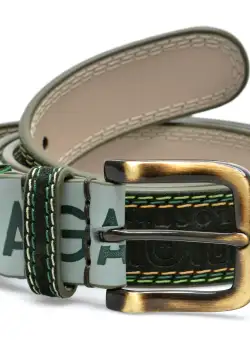 Curea LA GALERE kaki, 43716/40, din piele intoarsa
