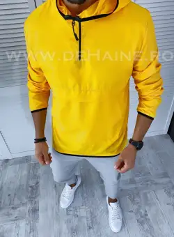 Geaca barbati de toamna mustar din fas subtire B2370 O4-1*E