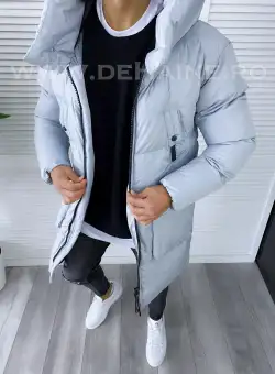 Geaca barbati groasa gri de iarna B6191 59-1