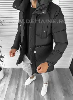 Geaca barbati groasa neagra de iarna 1020 49-3/E
