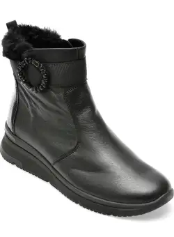 Ghete ARA negre, 38408, din piele naturala