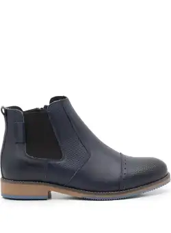 Ghete barbati din piele naturala, Leofex - 867 blue