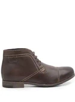 Ghete bărbați din piele naturală, Leofex -870 Maro Box