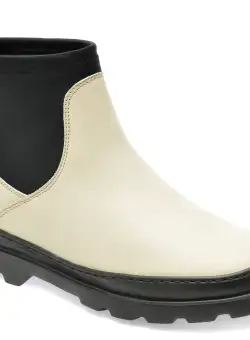 Ghete CAMPER albe, K400698, din piele naturala