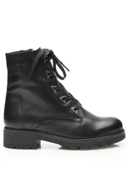 Ghete dama din piele naturala Leofex - 543-1 Negru box