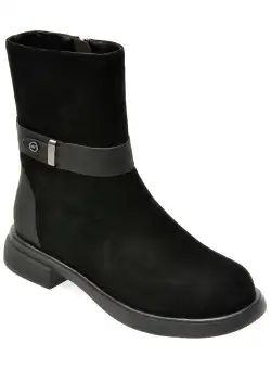 Ghete EPICA negre, 228J47, din piele intoarsa
