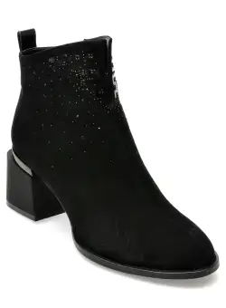 Ghete EPICA negre, JI30082, din piele intoarsa