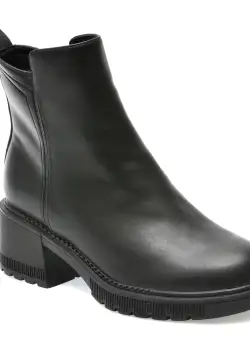 Ghete FLAVIA PASSINI negre, W03F70, din piele naturala