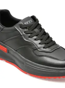 Ghete GRYXX negre, 9318, din piele naturala