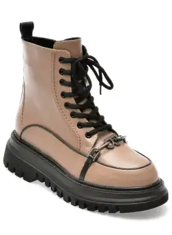 Ghete IMAGE gri, 207320, din piele naturala