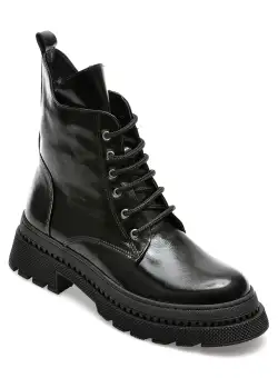 Ghete IMAGE negre, 3276006, din piele naturala lacuita