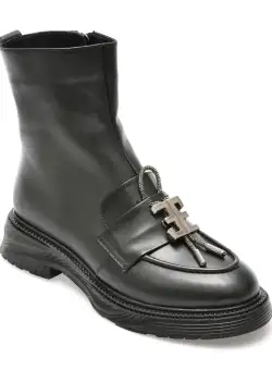Ghete IMAGE negre, 574159, din piele naturala