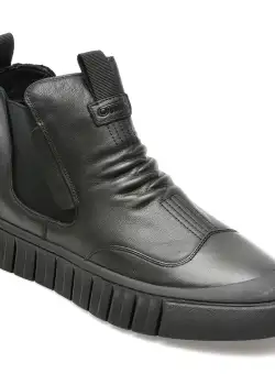 Ghete OTTER negre, 3509, din piele naturala