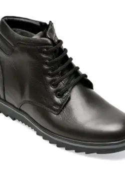 Ghete OTTER negre, T103, din piele naturala