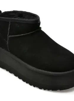 Ghete UGG negre, 1135092, din piele intoarsa
