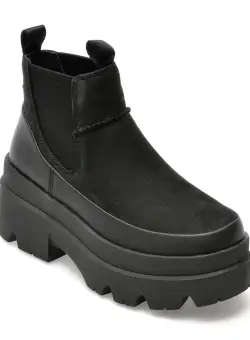 Ghete UGG negre, 1143842, din piele naturala