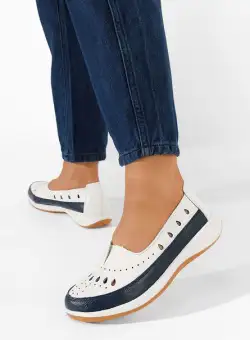 Mocasini piele naturala Sudeia navy
