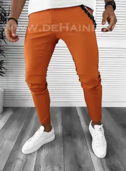 Pantaloni barbati casual regular fit portocalii B1734 O3-4.3 250-5