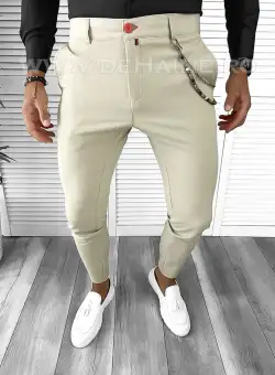 Pantaloni barbati eleganti bej B9085 F2-2.1 E 20-4 E ~