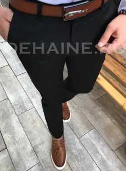 Pantaloni barbati eleganti negri ZR A8270 B2 4-5