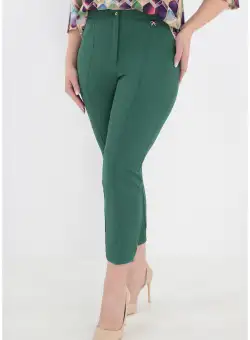 Pantaloni conici verzi 7/8