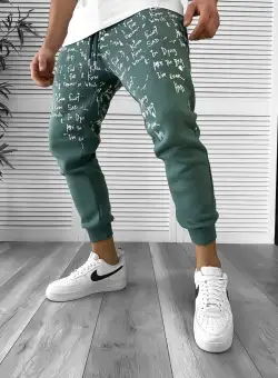 Pantaloni de trening verzi conici 172 Z16-5