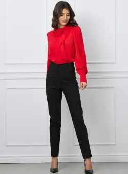 Pantaloni LaDonna negri cu croi conic