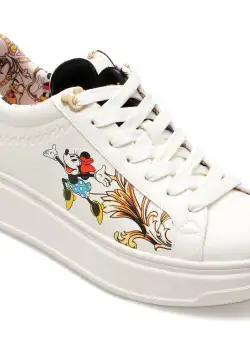 Pantofi ALDO alb-negru, D100SNEAKER122, din piele ecologica