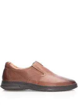 Pantofi casual bărbați din piele naturală, Leofex - 524 Cognac Box