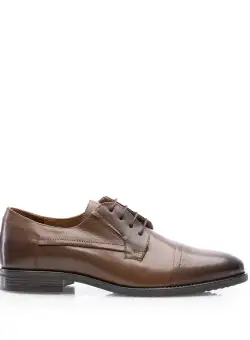 Pantofi casual bărbați din piele naturală Leofex - 532 Cognac box