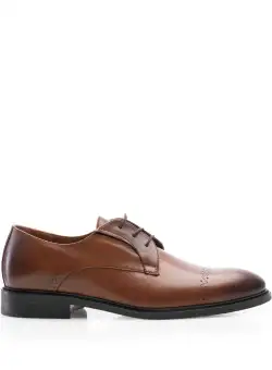 Pantofi casual bărbați din piele naturală, Leofex - 550 Cognac Box