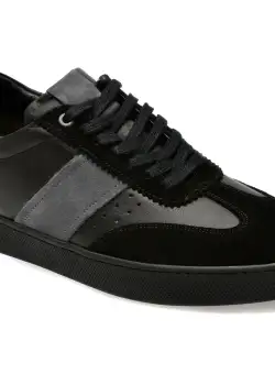 Pantofi casual BITE THE BULLET negri, ER2025, din piele naturala
