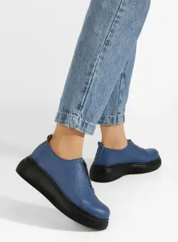 Pantofi casual dama piele Amaera navy