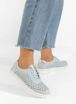 Pantofi casual dama piele Odisea bleu