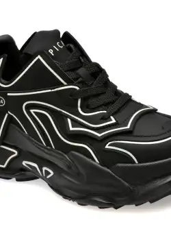 Pantofi casual EPICA negri, 9873, din piele naturala